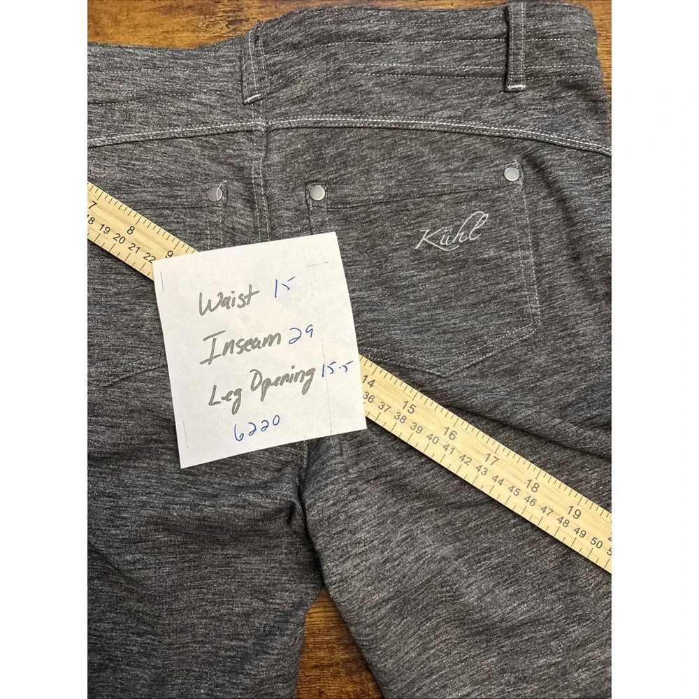 Kuhl Mova Grey Skinny  Leggings Gray Space Dye 5 Pockets Women's Size 8 Short